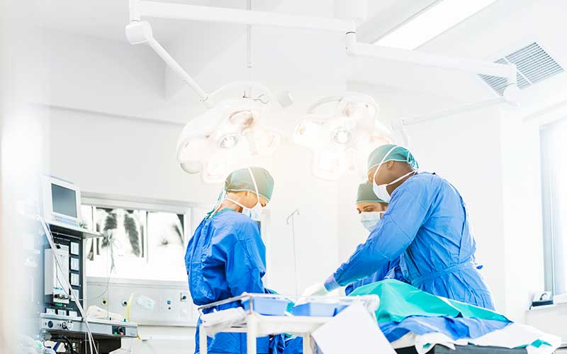 Doctors in operating room
